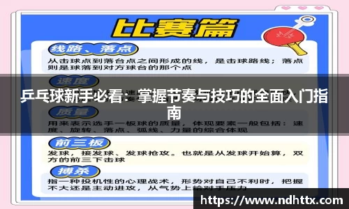 乒乓球新手必看：掌握节奏与技巧的全面入门指南